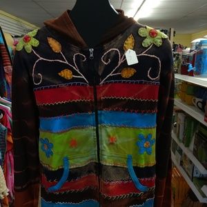 Hand Stitched Multi color Nepal Hippie Jacket